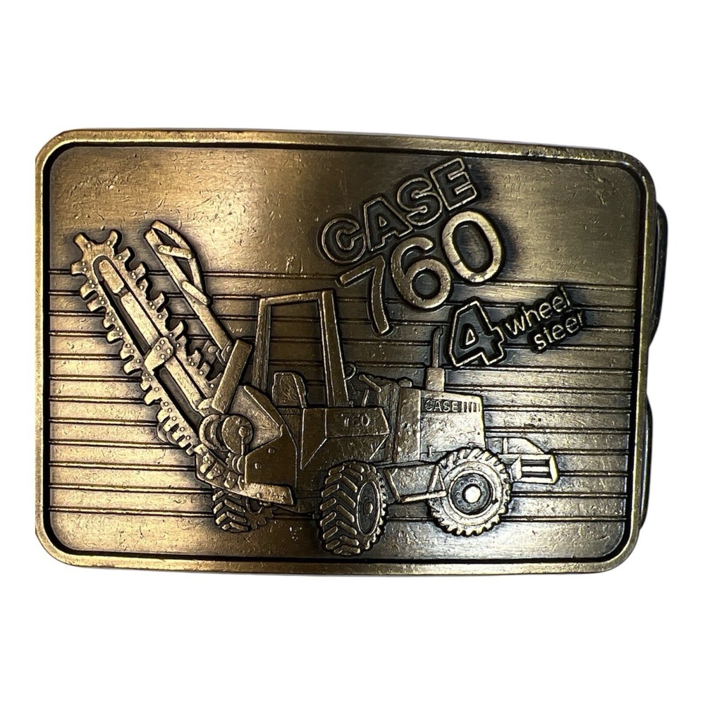 Vintage CASE 760 4 Wheel Steer Trencher Belt Buckle Limited Edition 1986 Tractor